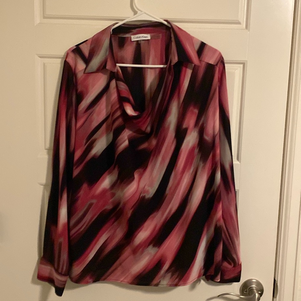 Calvin Klein Dress Shirt.  Pink.  Large